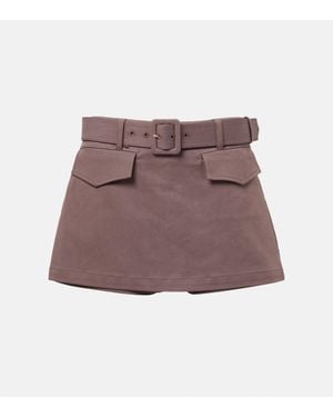 Self-Portrait Belted Skort - Purple