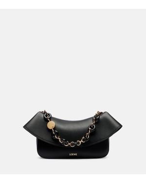 Loewe Ola Medium Leather Shoulder Bag - Black