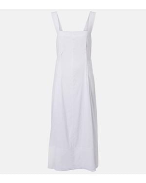 Vince Linen-Blend Midi Dress - White