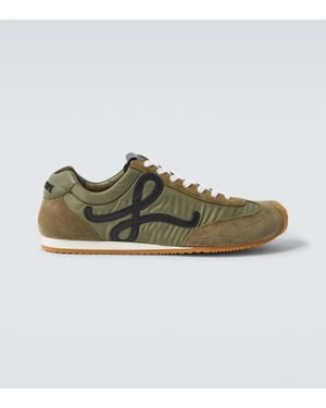 Loewe Sneakers Ballet Runner 2.0 Mit Veloursleder - Grün