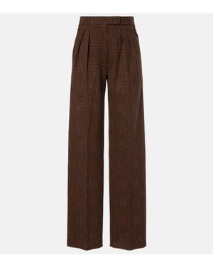 Max Mara Weite Hose Ponza Aus Einem Baumwollgemisch - Braun