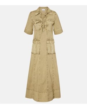 Ganni Denim Maxi Dress - Natural