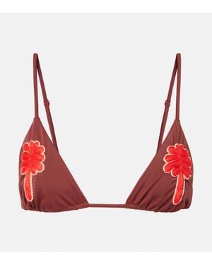 Johanna Ortiz Embroidered Bikini Top