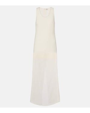 TOTEME Maxikleid Aus Baumwolle Und Seide - Weiß