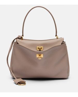 Balenciaga Schultertasche Rodeo Small Aus Leder - Braun