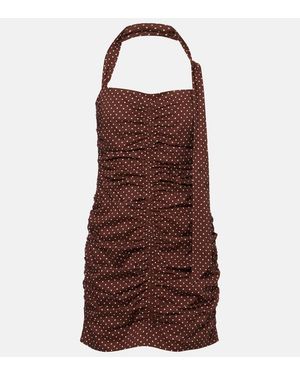 Posse Robe Edie A Pois - Marron