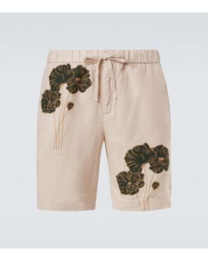 Frescobol Carioca Bermudas Felipe De Lino Floral - Neutro