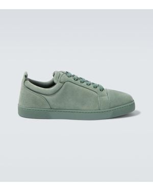 Christian Louboutin Sneakers Louis Junior Aus Veloursleder - Grün