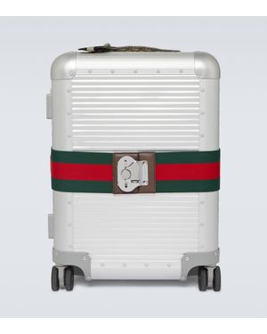 Gucci Valise cabine Porter Web Stripe - Gris