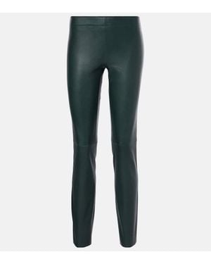 Stouls Jacky Leather Slim Pants - Green