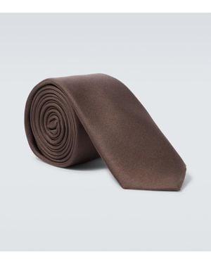 Dolce & Gabbana Silk Twill Tie - Brown