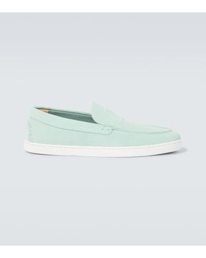 Christian Louboutin Slip-Ons Varsiboat Aus Leder - Grün