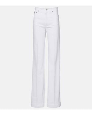 Dolce & Gabbana Jeans Flared Capri A Vita Alta - Bianco