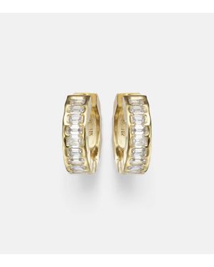 Octavia Elizabeth Boucles D'Oreilles Ivy Eternity En Or 18 Ct Et Diamants - Blanc