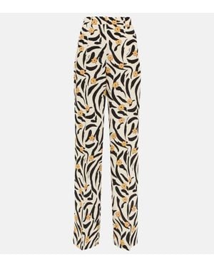 Nanushka High-Rise Straight-Fit-Hose Lanai - Mehrfarbig