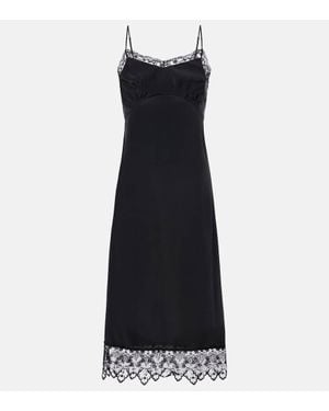 Simone Rocha Lace-Trimmed Slip Dress - Black
