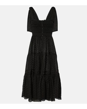 Poupette Triny Cotton Midi Dress - Black