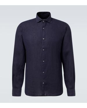 Thom Sweeney Linen Shirt - Blue