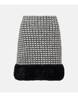 Nina Ricci Tweed-Effect Miniskirt - Black