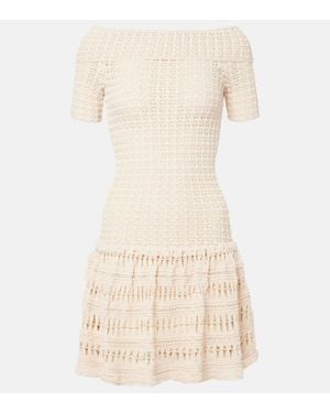 Isabel Marant Minikleid Charlottega Aus Haekelstrick - Natur