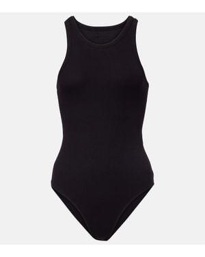 Alaïa Body Aus Rippstrick - Blau