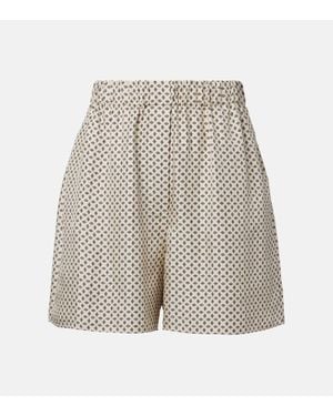 Loro Piana Angelo Silk Twill Bermuda Shorts - Multicolour