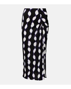 Diane von Furstenberg Midirock Mit Grafischem Print - Schwarz