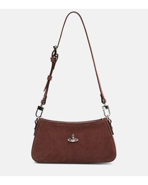 Vivienne Westwood Schultertasche Tasha Mini Aus Veloursleder - Rot
