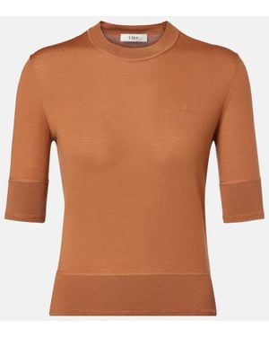 Chloé Jersey De Lana - Marrón