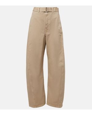 Lemaire Jeans A Gamba Larga Con Cintura - Neutro