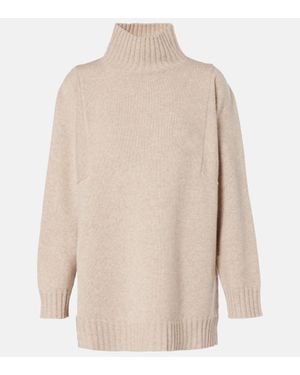Max Mara Rollkragenpullover Aceti Aus Kaschmir - Natur