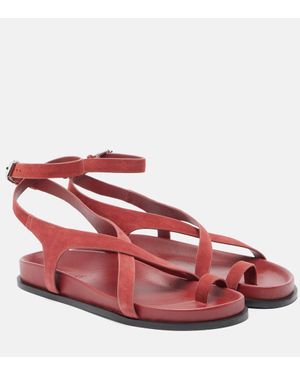 A.Emery Sandalen Jalen Slim Aus Veloursleder - Rot