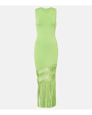 Jonathan Simkhai Brookes Fringed Maxi Dress - Green