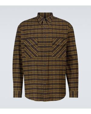 AURALEE Checked Cotton And Silk Shirt - Multicolour