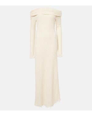 Isabel Marant Ormany Jersey Boucle Maxi Dress - Natural