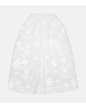 Simone Rocha Midirock Aus Tuell Mit Pailletten - Weiß