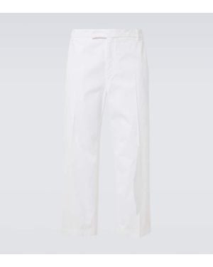 Thom Browne Pantaloni Cropped - Bianco