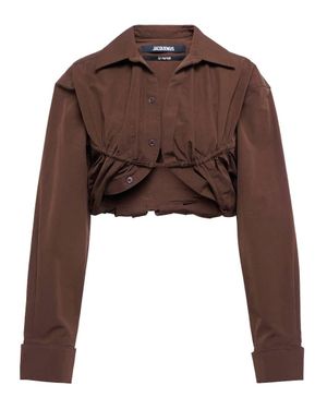 Jacquemus La Chemise Machou Cotton Shirt - Brown