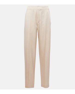 Brunello Cucinelli High-Rise Tapered Pants - Natural