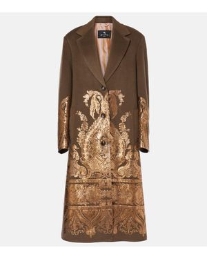 Etro Mantel Aus Wolle Und Kaschmir - Natur