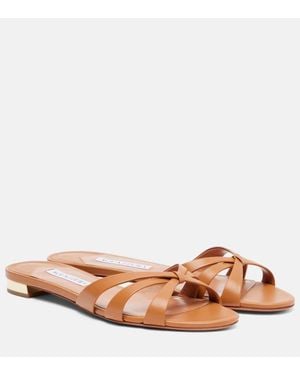 Aquazzura Leather Sandals - Brown