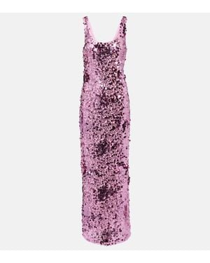 Jonathan Simkhai Bex Sequined Gown - Purple