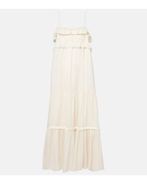 Chloé Silk Midi Dress - Natural