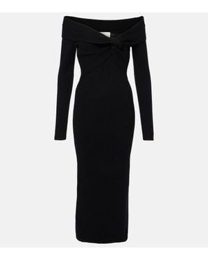Roland Mouret Wool And Cashmere-Blend Midi Dress - Black