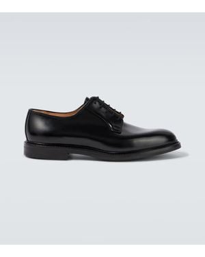 George Cleverley Archie Calf Leather Derby Shoes - Black