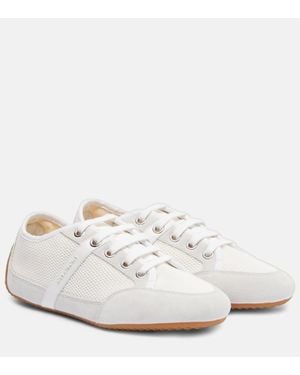 Givenchy Slim Suede-Trimmed Trainers - White