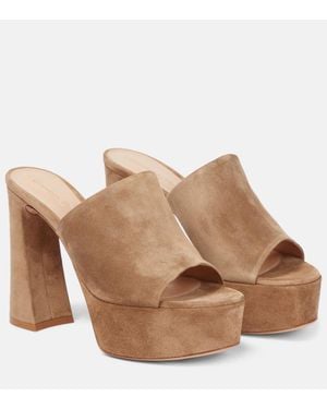 Gianvito Rossi Mules Holly - Marrone