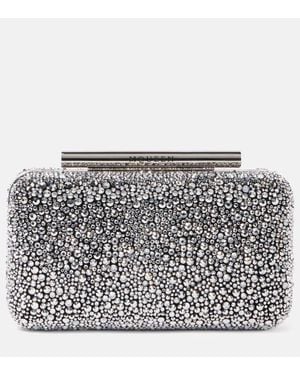 McQueen Clutch T-Bar Mit Kristallen - Mettallic