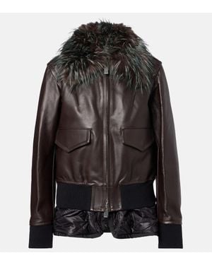 Sacai Leather Jacket - Black