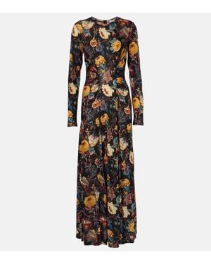 Ulla Johnson Ceryse Floral Jersey Maxi Dress - Black